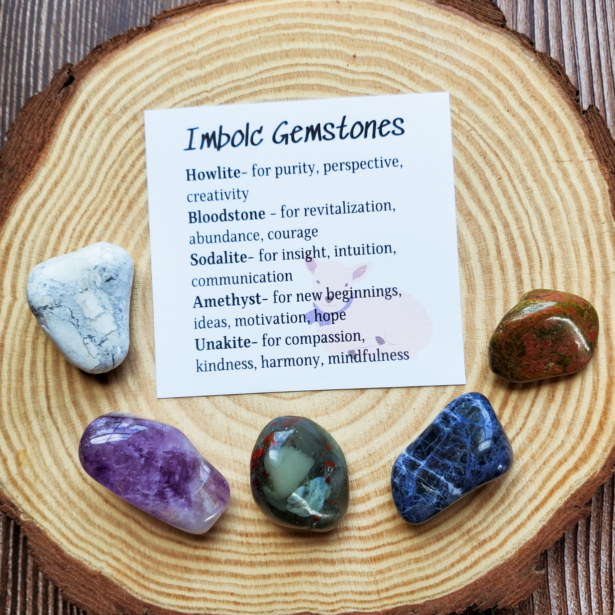 Imbolc Gemstone Set — Renewal Crystal Collection for Clarity, Inspiration & New Beginnings — additional product photo