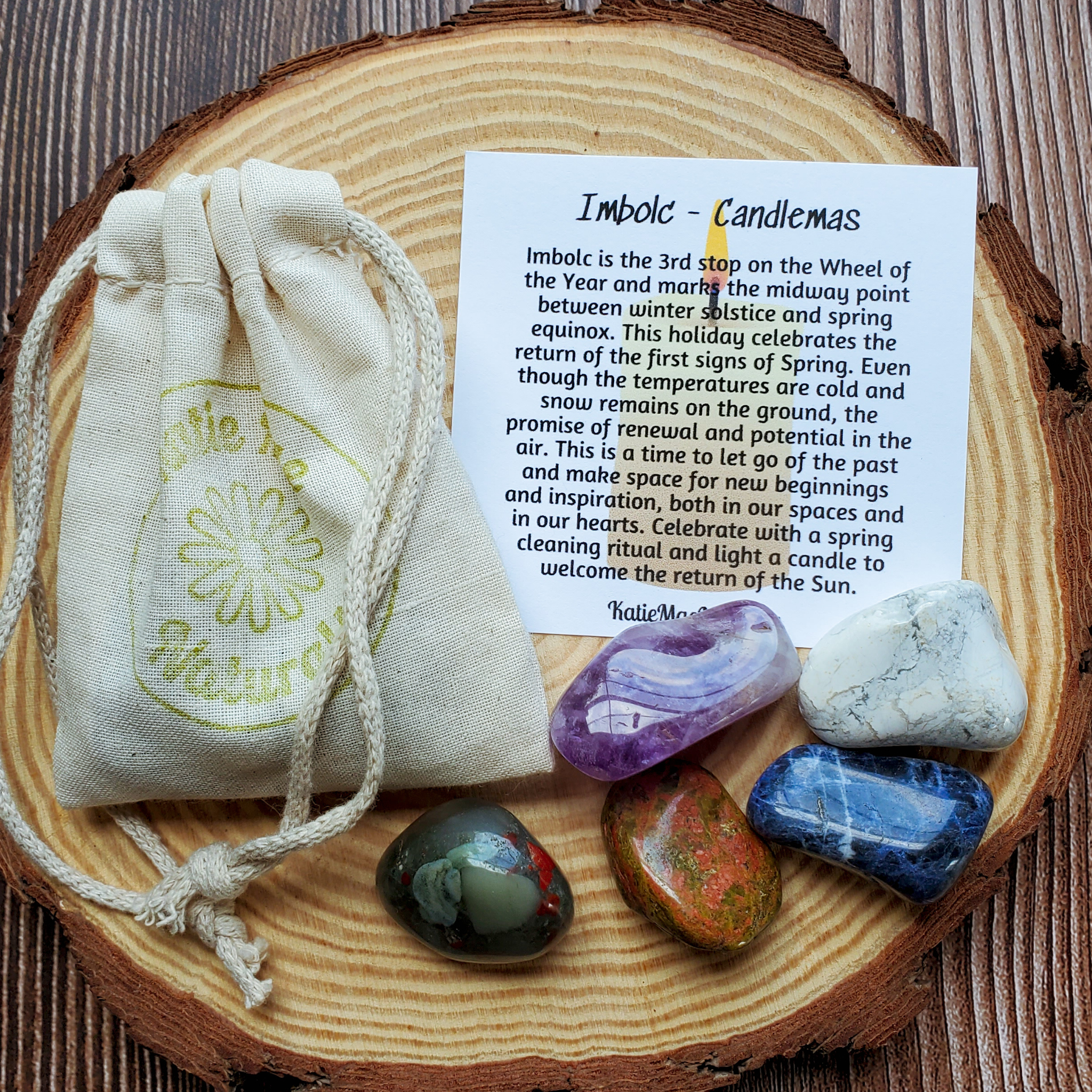Imbolc Gemstone Set — Renewal Crystal Collection for Clarity, Inspiration & New Beginnings — additional product photo