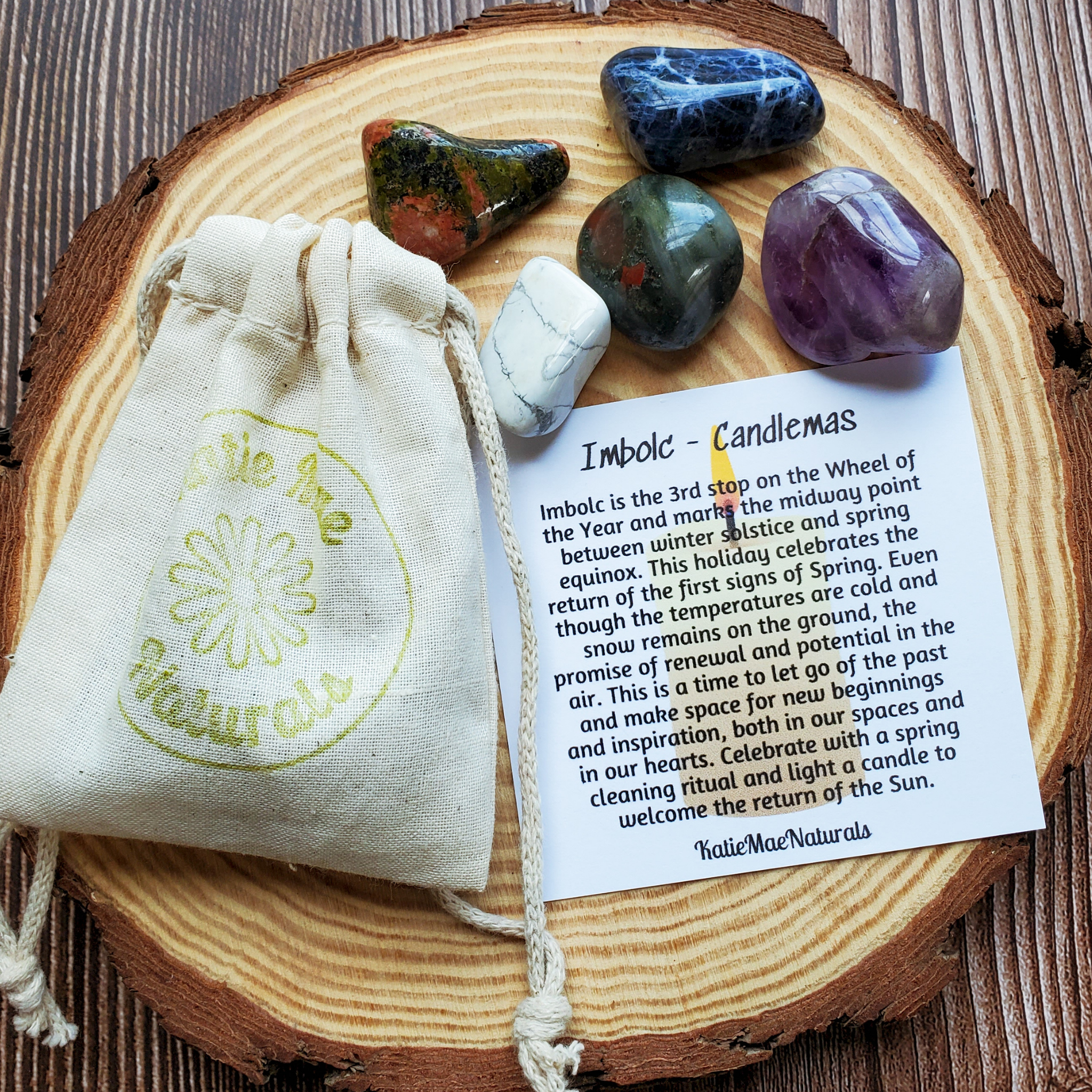 Imbolc Gemstone Set — Renewal Crystal Collection for Clarity, Inspiration & New Beginnings — additional product photo