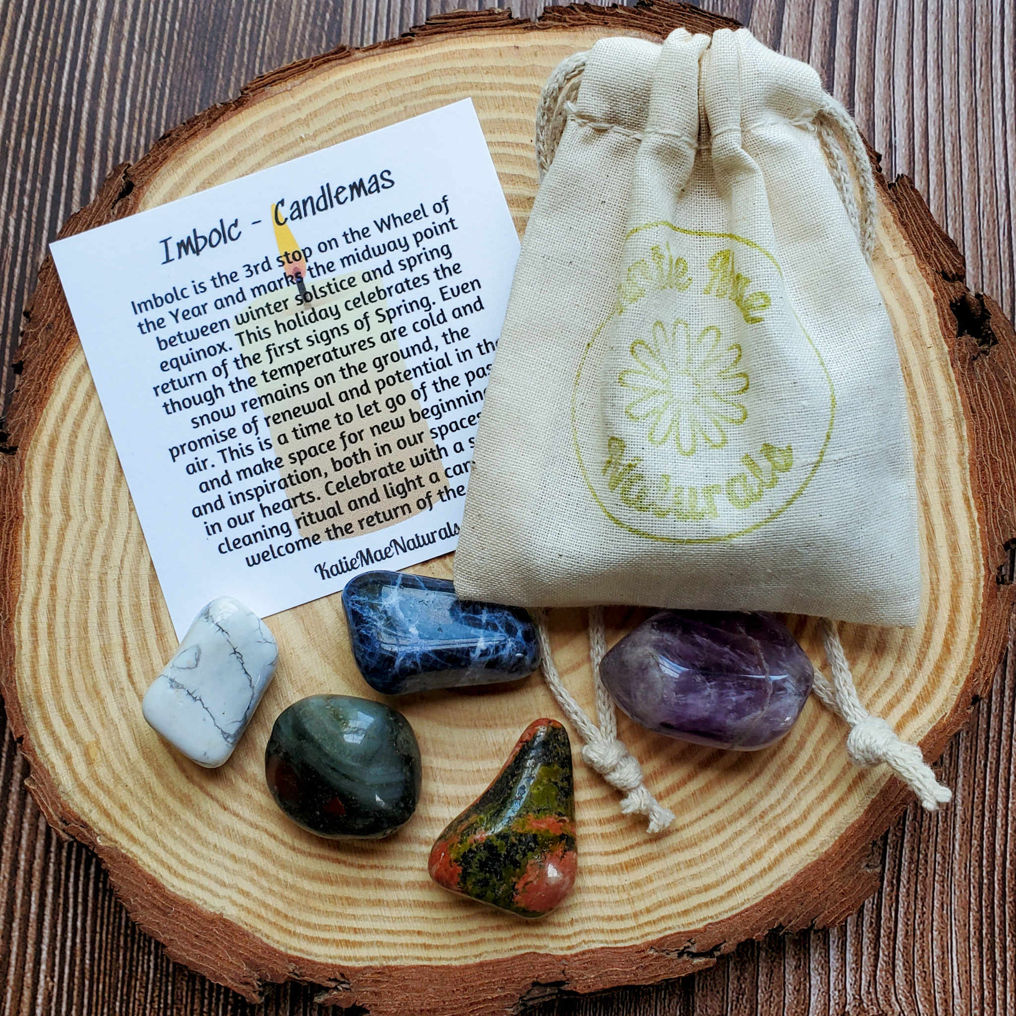 Imbolc Gemstone Set — Renewal Crystal Collection for Clarity, Inspiration & New Beginnings — additional product photo
