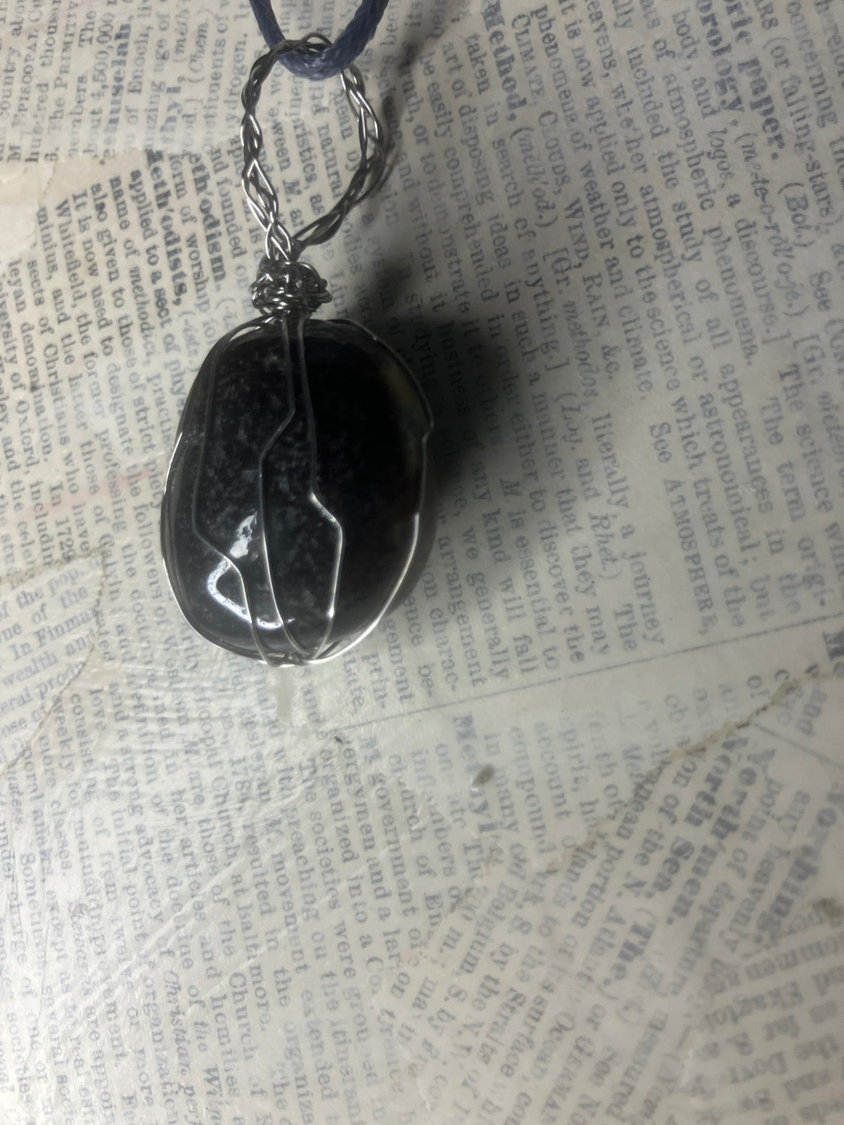 Wire-Wrapped Natural Stone & Crystal Necklace