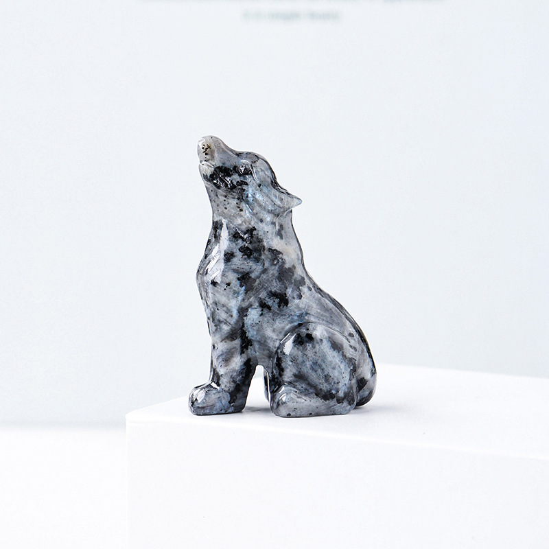 Crystal Wolf Spirit Guardian Carving — additional product photo