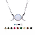 Triple Moon Goddess Crystal Pendant Necklace | Clairvoyant Crystals