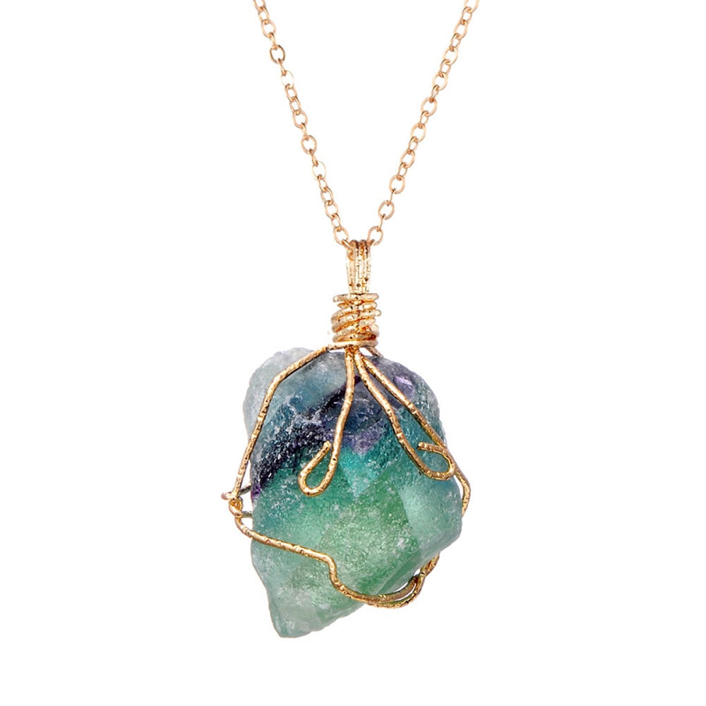 Handcrafted Crystal Wire Wrap Necklace Collection — additional product photo