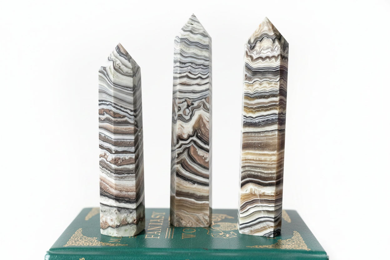 Extra Large Zebra Calcite Tower | Energized Crystals