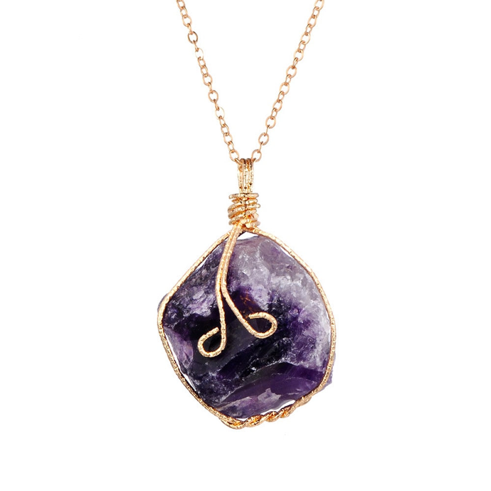 Handcrafted Crystal Wire Wrap Necklace Collection — additional product photo