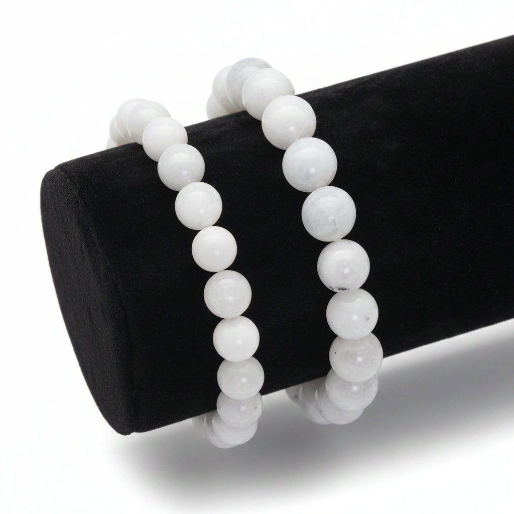 Genuine Moonstone Stretch Bracelet