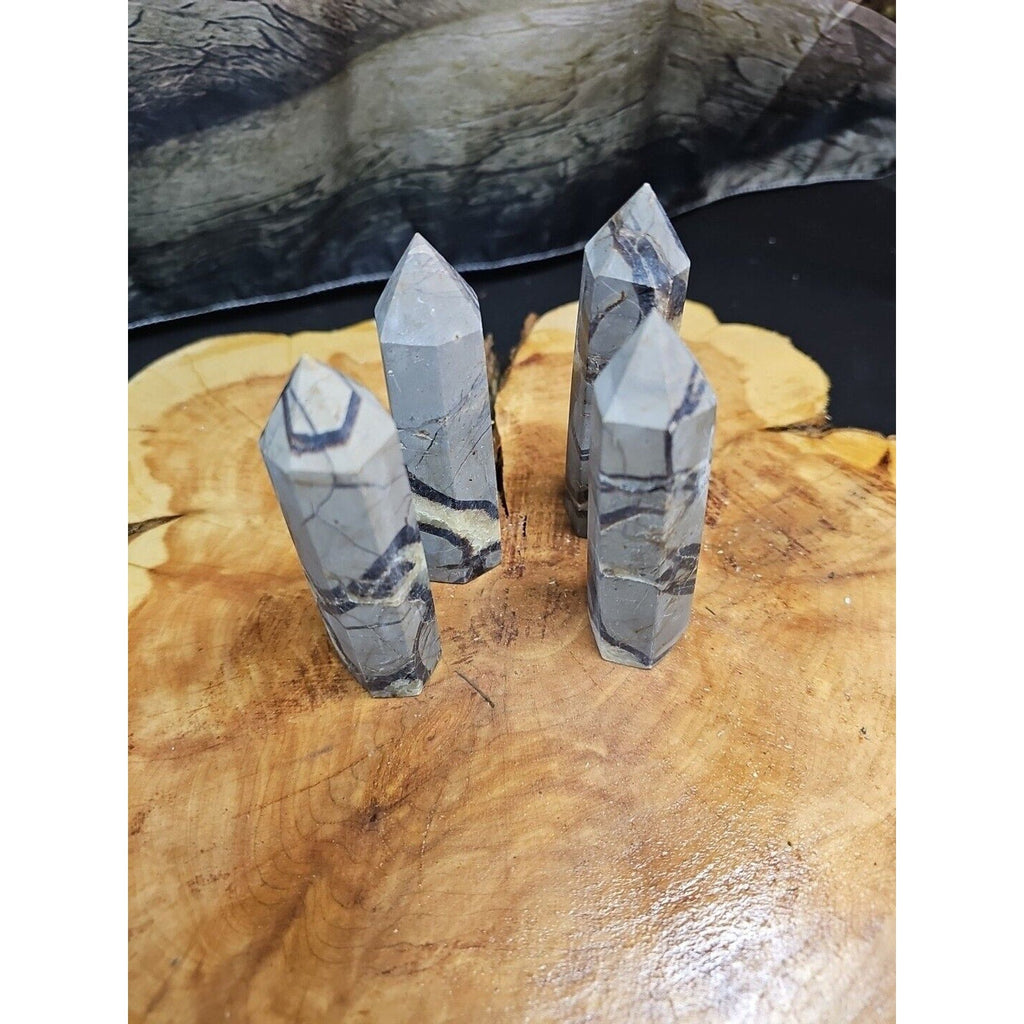 Dragon Septarian Geode Cluster Four Piece Set