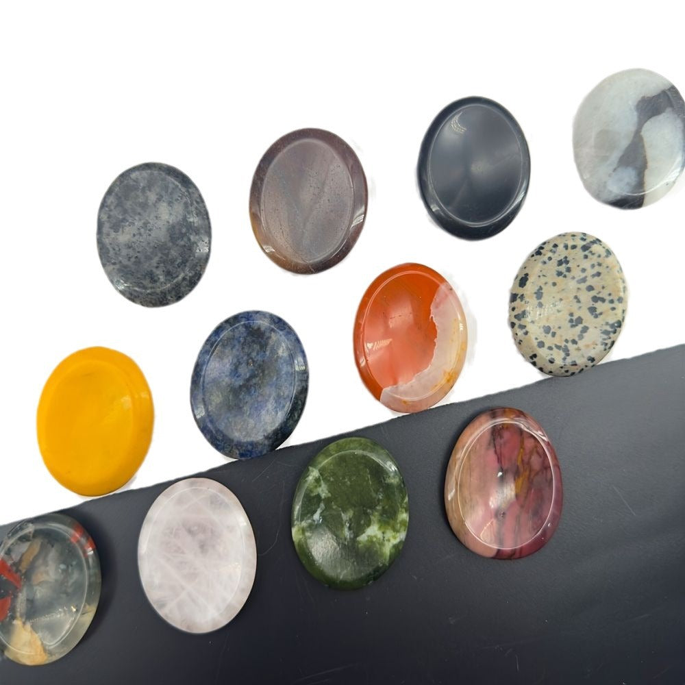 Worry Stone — Natural Gemstone Thumb Massage Palm Stone — additional product photo