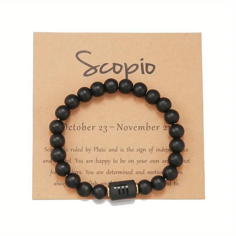 Natural Stone Beaded Tiger Eye Zodiac Bracelet — additional product photo