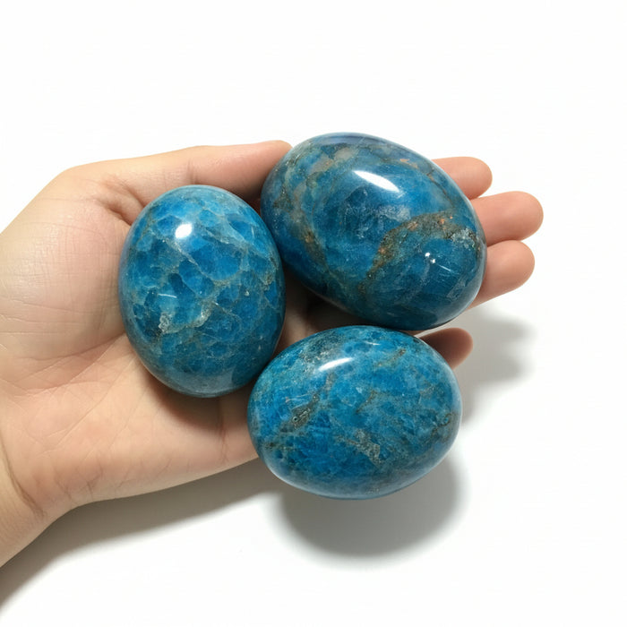 Close-up of Blue Apatite Crystal Sphere | Energized Crystals