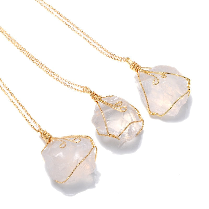 Handcrafted Crystal Wire Wrap Necklace Collection — additional product photo