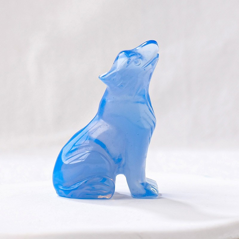 Crystal Wolf Spirit Guardian Carving — additional product photo