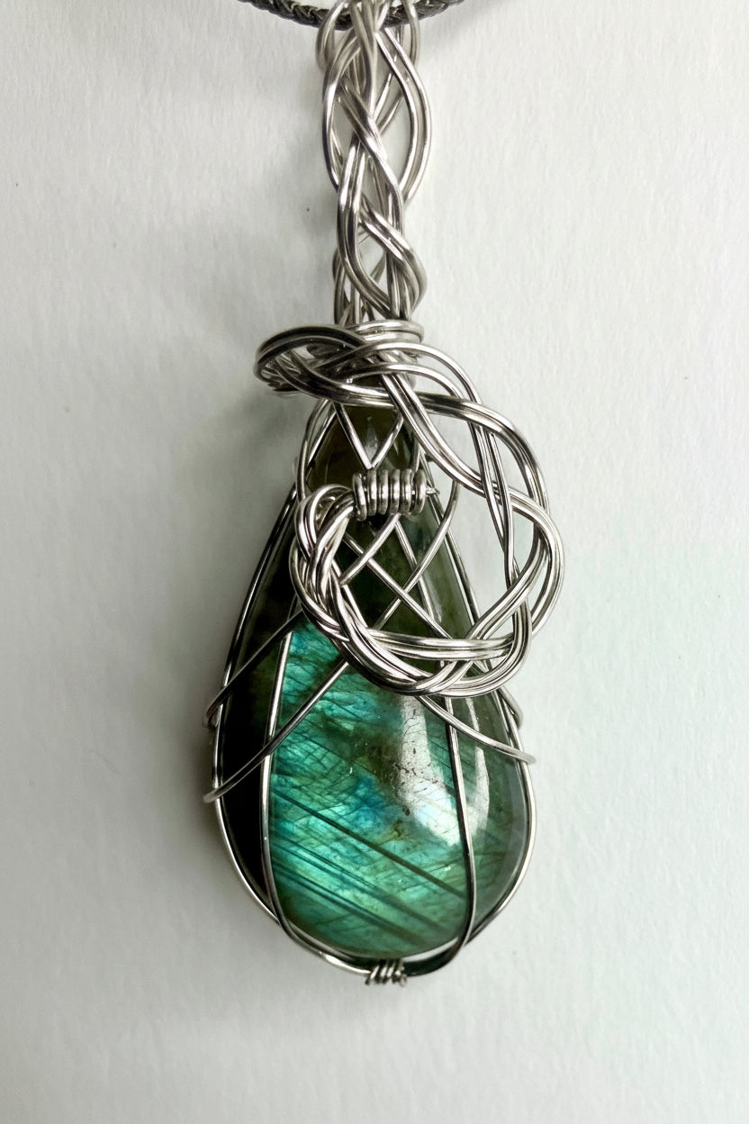 Wire-Wrapped Natural Stone & Crystal Necklace | Energized Crystals