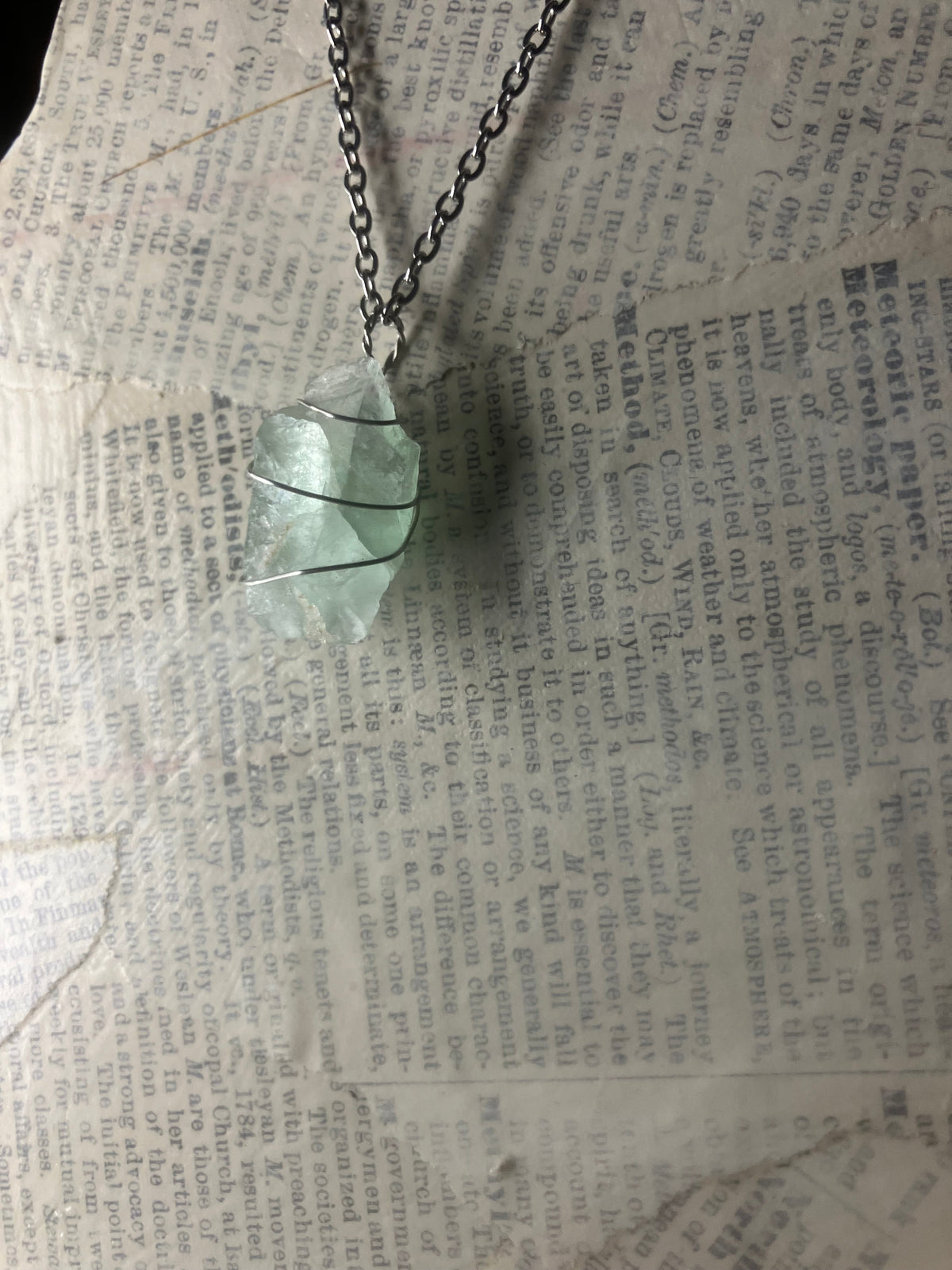 Wire-Wrapped Natural Stone & Crystal Necklace