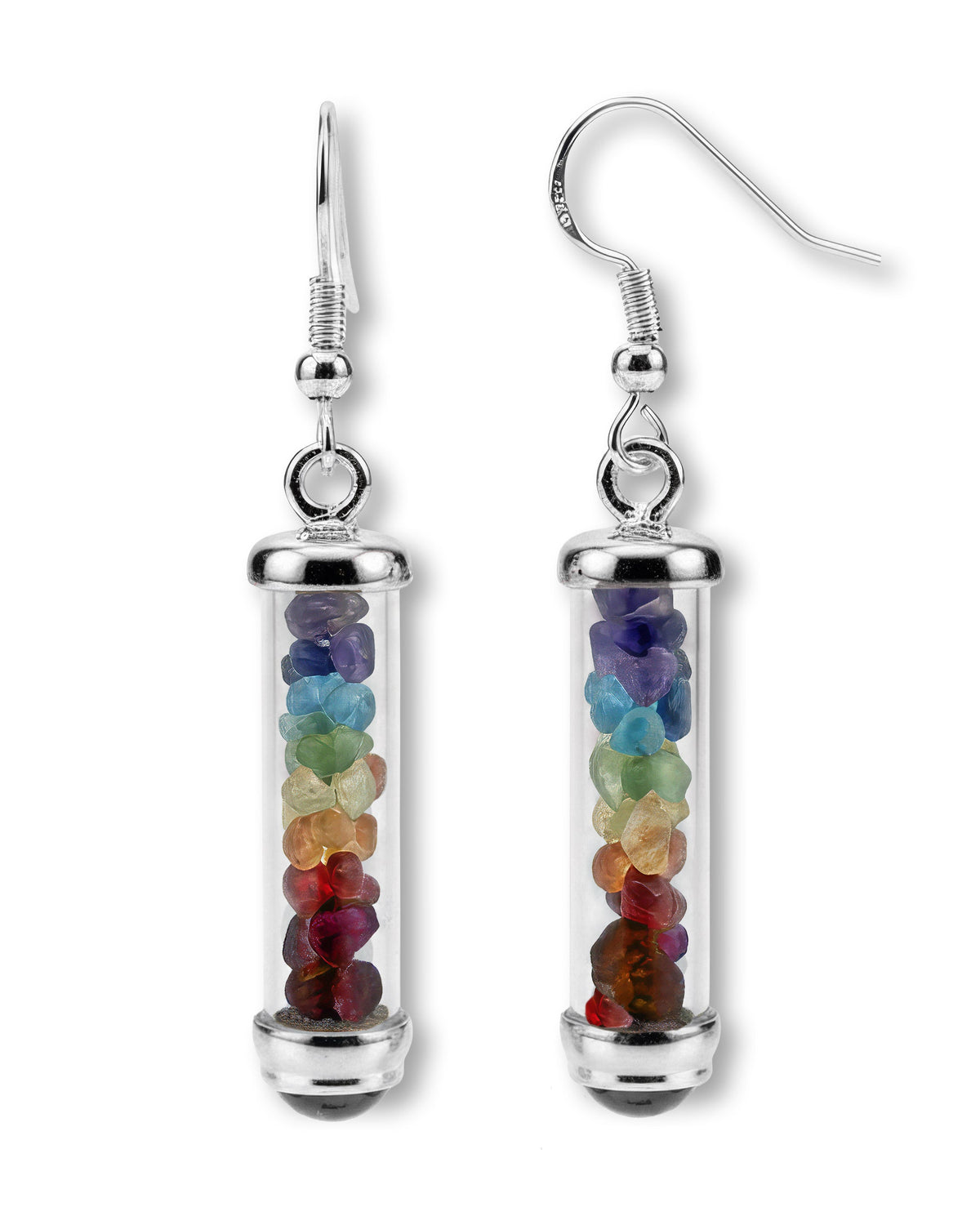 Seven-Color Gemstone Earrings — main product image