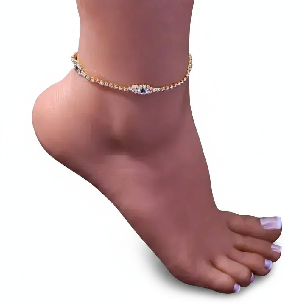 Vintage Evil Eye Anklet