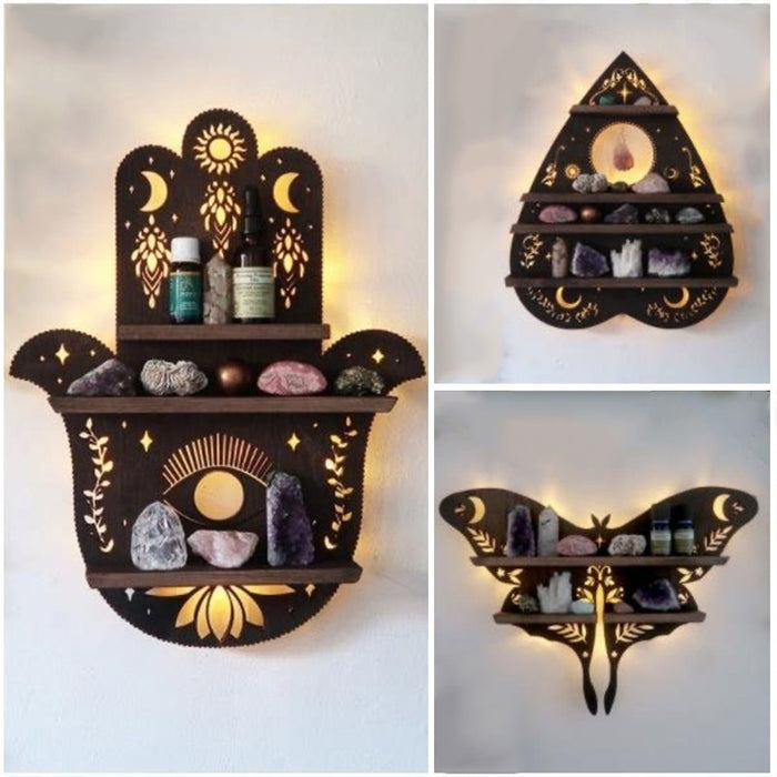 Luna Backlit Crystal Shelf | Energized Crystals