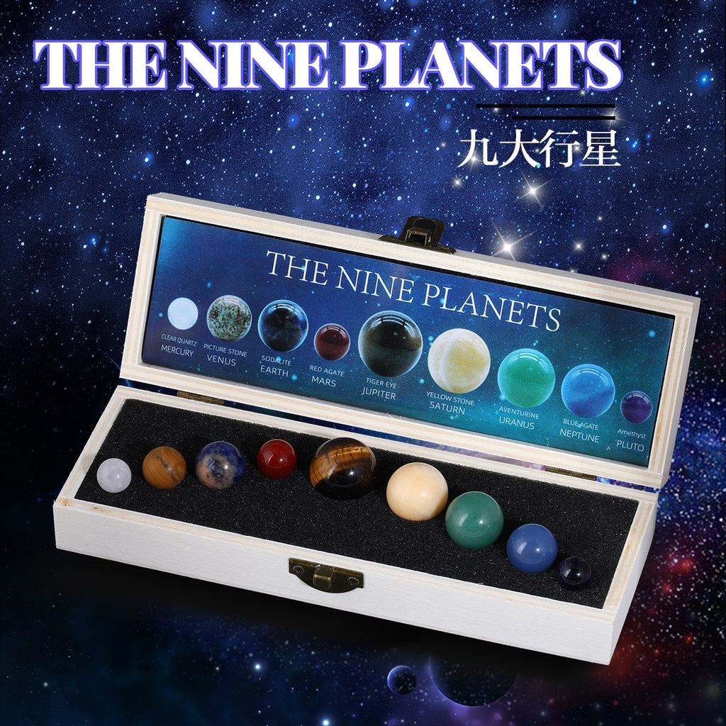 Natural Stone Crystal Planet Solar System Nine Planets suit Crystal Energy Stones — additional product photo