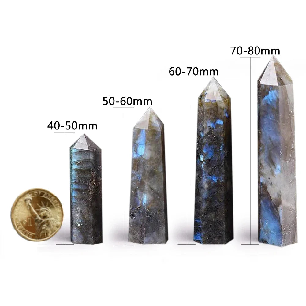 Natural Labradorite Column — Single Pointed Pillar — additional product photo