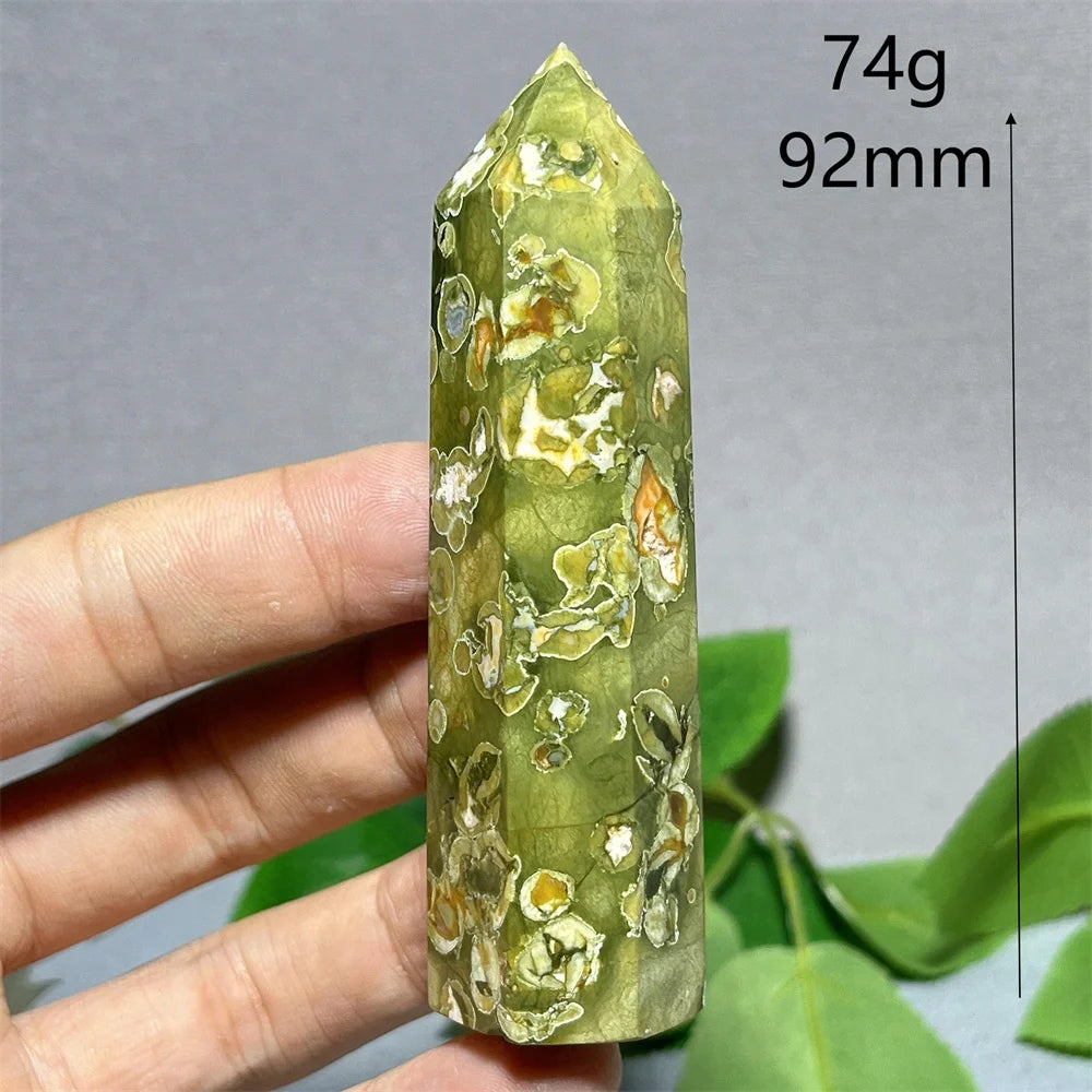 Crystal Rainforest Tower Point Wand Natural Stone Quartz Minerals Spiritual Reiki — additional product photo