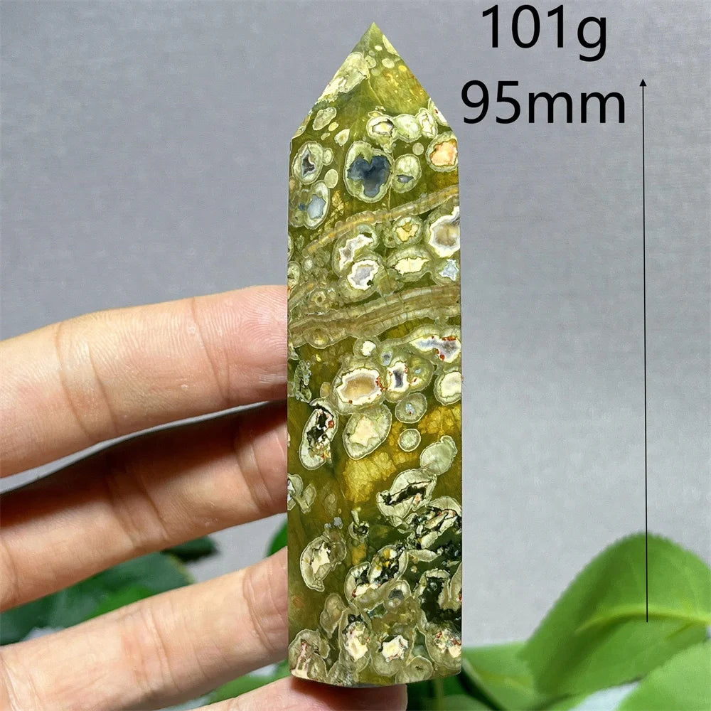 Crystal Rainforest Tower Point Wand Natural Stone Quartz Minerals Spiritual Reiki — additional product photo