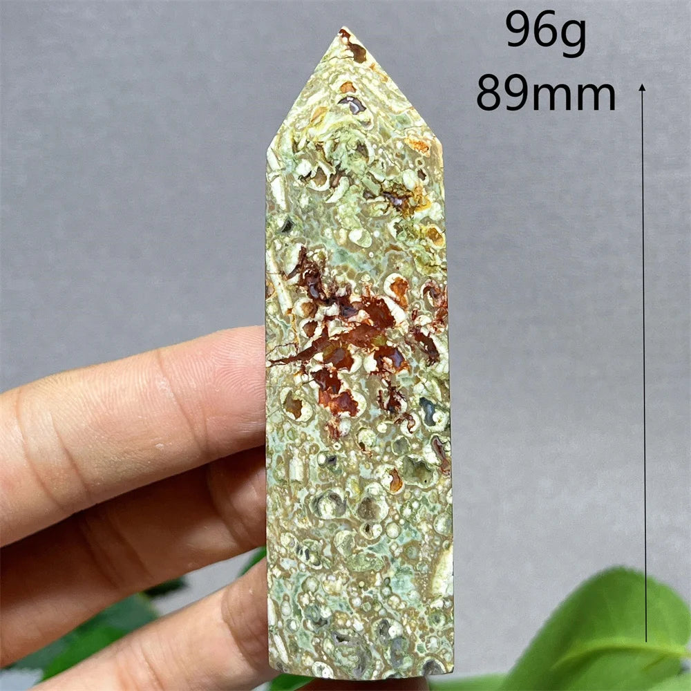 Crystal Rainforest Tower Point Wand Natural Stone Quartz Minerals Spiritual Reiki — additional product photo