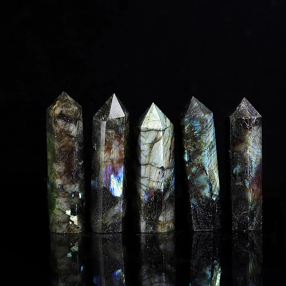 Natural Labradorite Column — Single Pointed Pillar — additional product photo