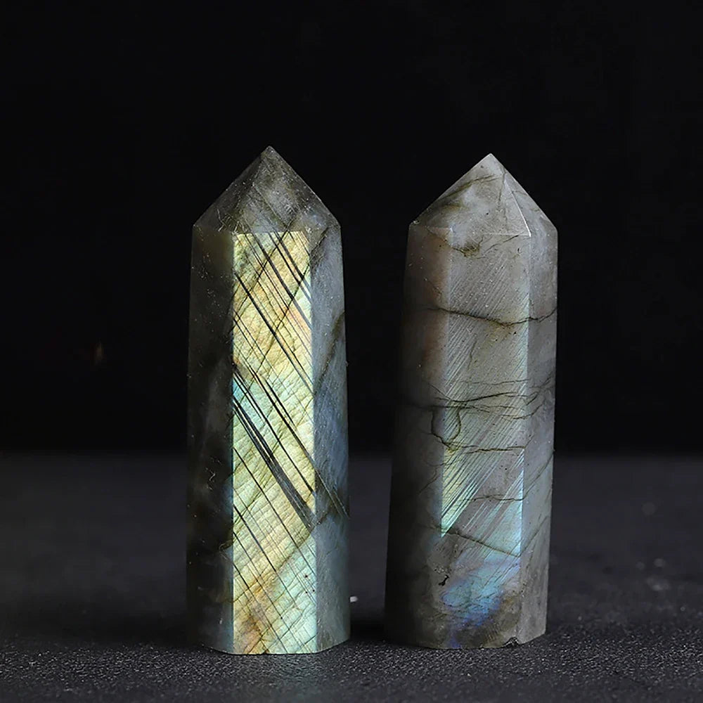 Natural Labradorite Column — Single Pointed Pillar — additional product photo