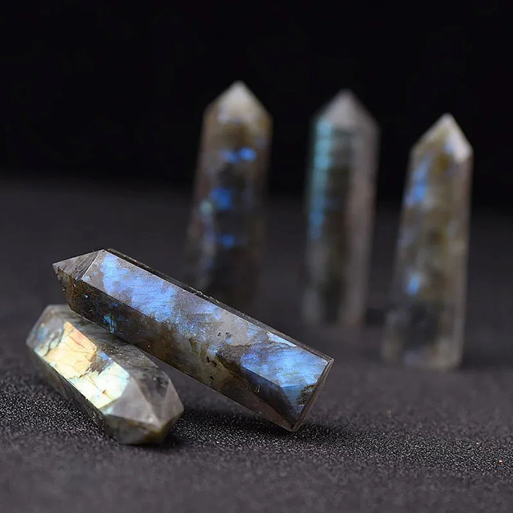 Natural Labradorite Column — Single Pointed Pillar — additional product photo