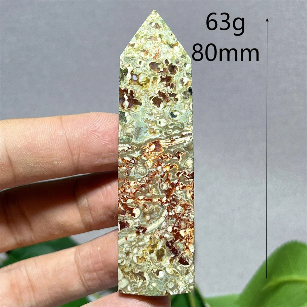 Crystal Rainforest Tower Point Wand Natural Stone Quartz Minerals Spiritual Reiki — additional product photo