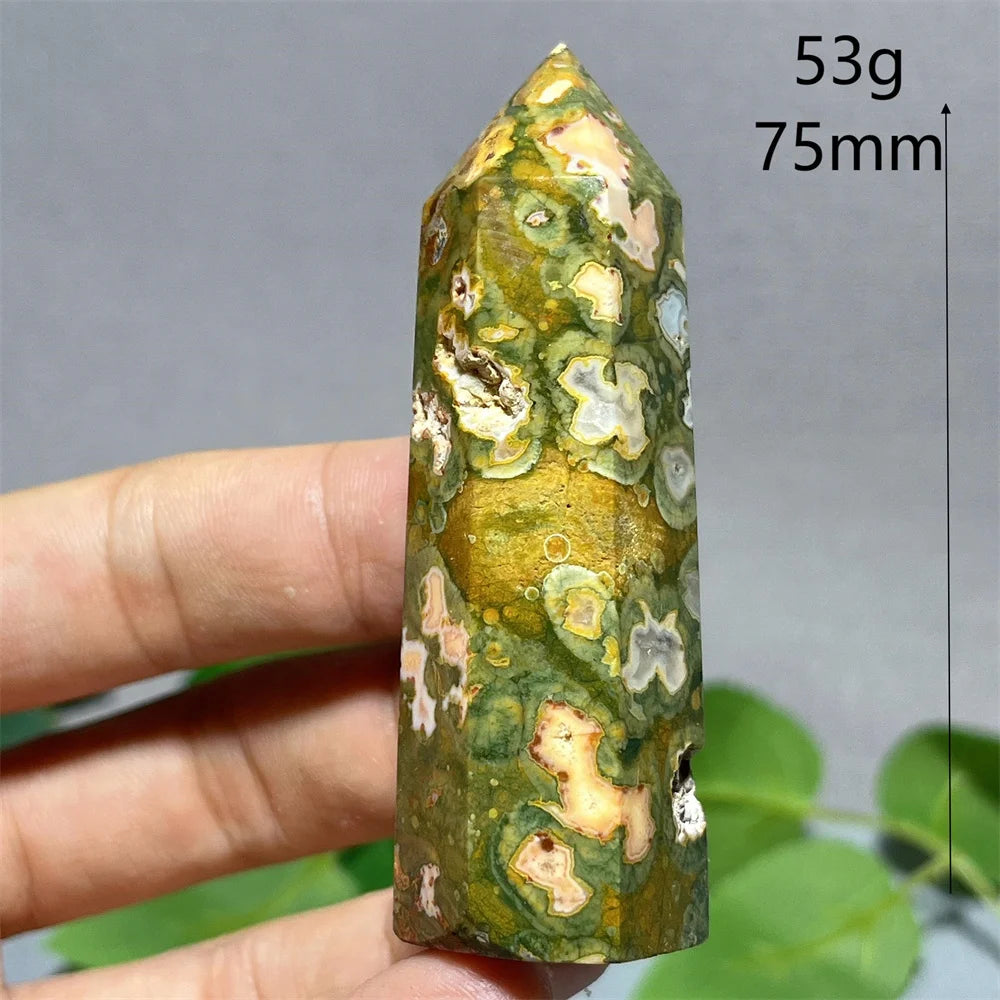 Crystal Rainforest Tower Point Wand Natural Stone Quartz Minerals Spiritual Reiki — additional product photo