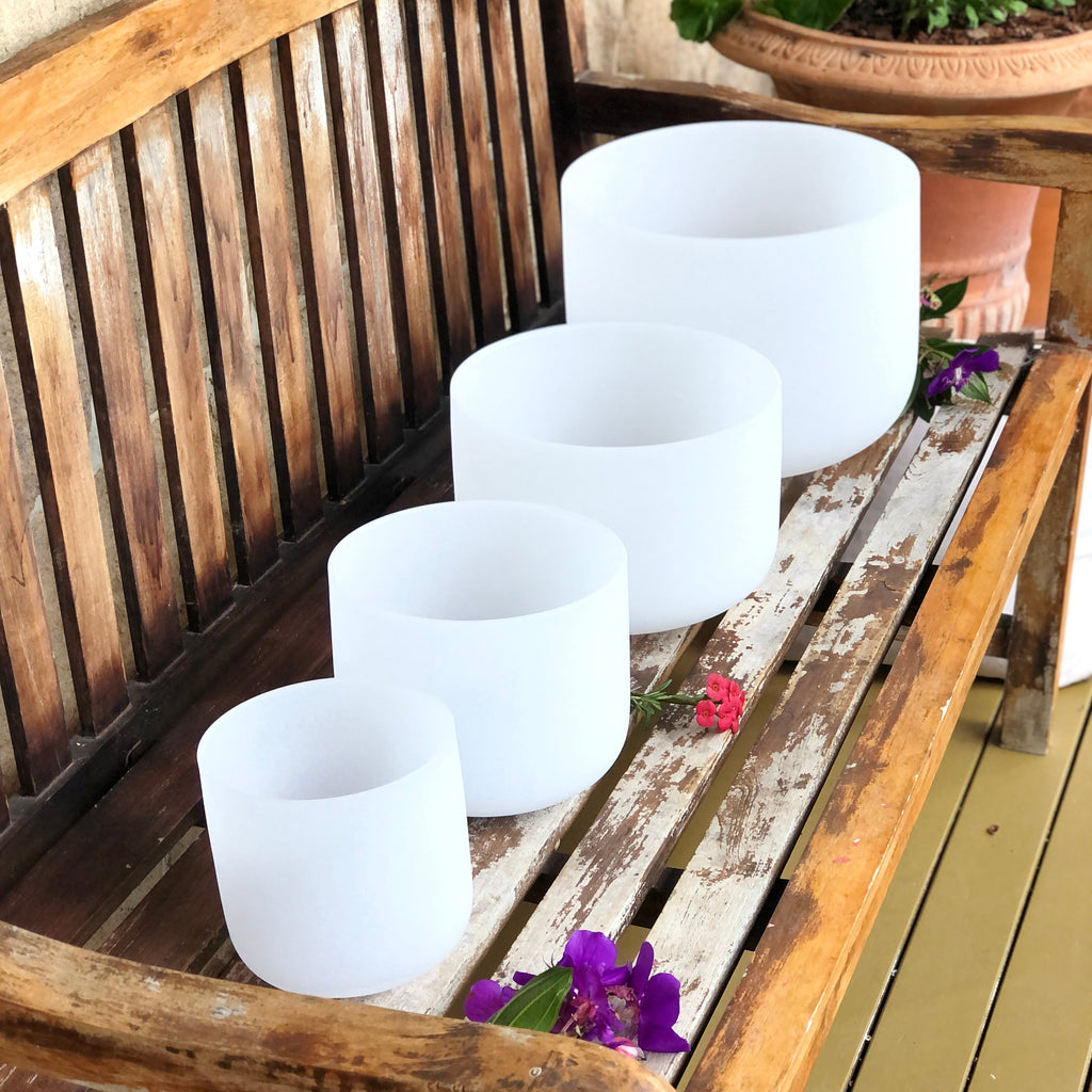 Set of 4 White Sound Therapy Bowls — additional product photo