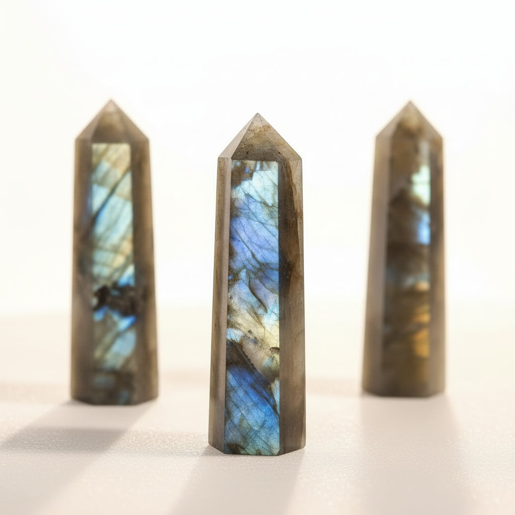 Natural Labradorite Column — Single Pointed Pillar | Clairvoyant Crystals