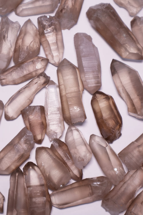 Smokey lemurian quartz crystal raw seed point — Crystal Piece | Energized Crystals