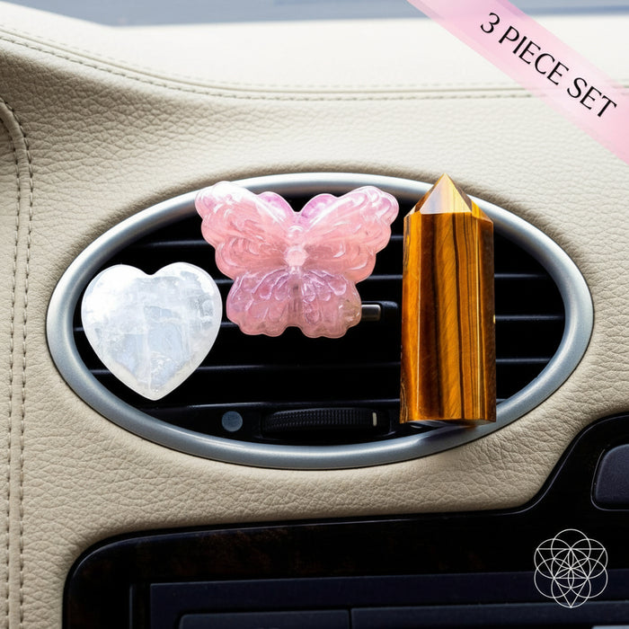Crystal Car Energy & Protection Kit(Butterfly/Heart/Tower) — Crystal Piece | Energized Crystals
