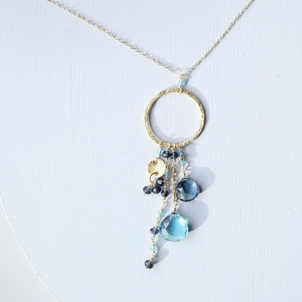 Aquamarine & Iolite Ammil Gemstone Necklace — main product image