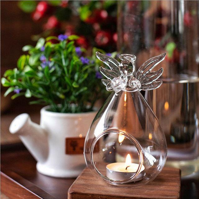 Round Hollow Glass Candlestick Tea Light Holder — additional product photo