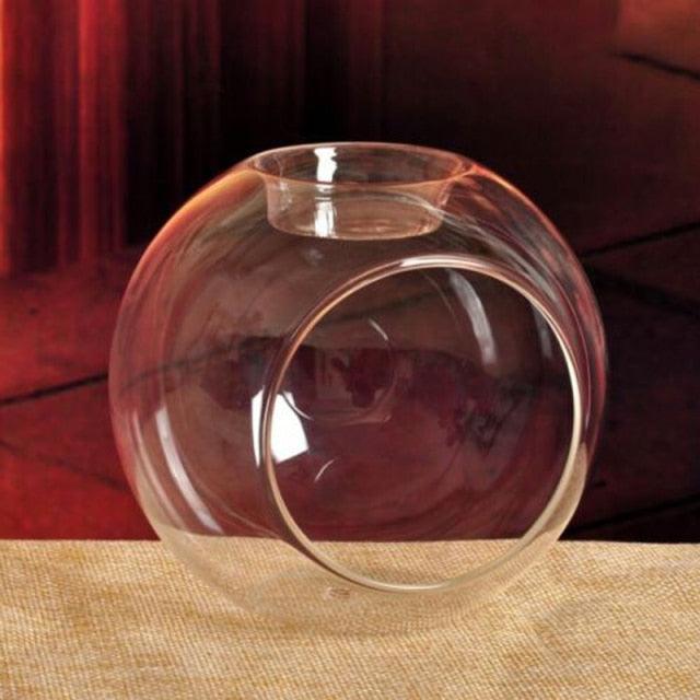 Round Hollow Glass Candlestick Tea Light Holder — additional product photo